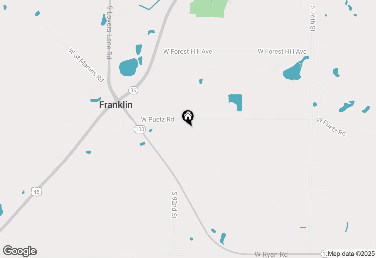 Map of 9056 W Elm Ct #B, Franklin, WI 53132