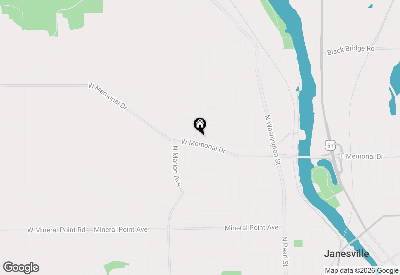Map of 2200 W Memorial Drive, Janesville, WI 53548