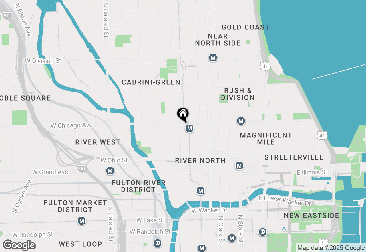 Map of 757 N Orleans Street #2101, Chicago, IL 60654