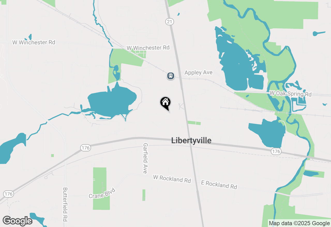 Map of 212 Elm Court, Libertyville, IL 60048