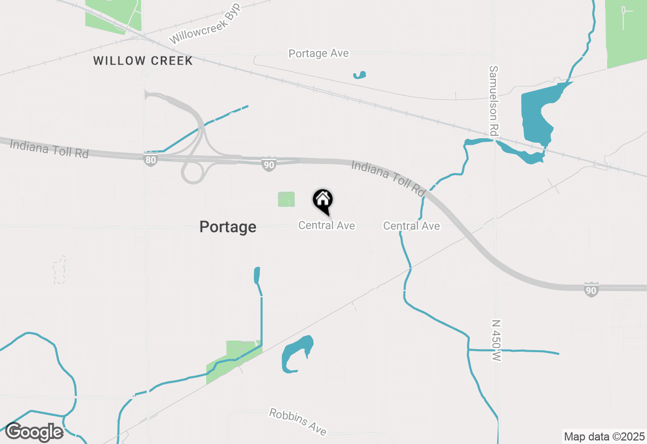 Map of 6382 Central Avenue, Portage, IN 46368