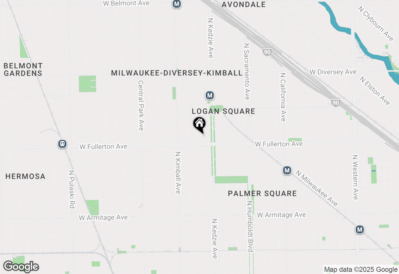 Map of 2421 N Sawyer Avenue #1, Chicago, IL 60647