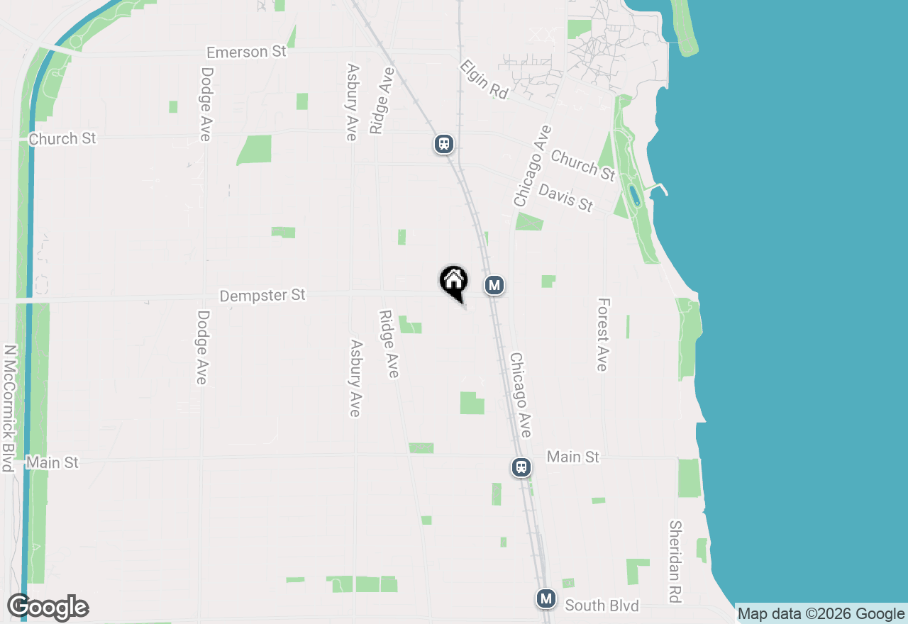 Map of 1224 Elmwood Avenue #2W, Evanston, IL 60202