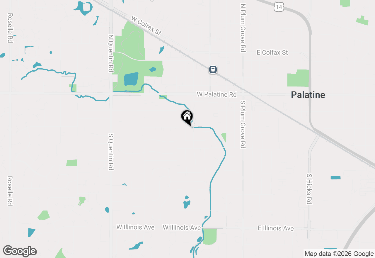 Map of 165 S Maple Street, Palatine, IL 60067