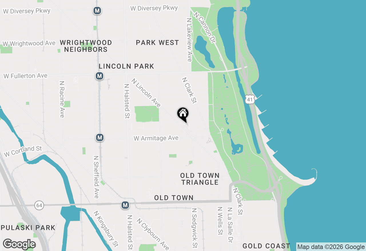 Map of 2039 N Lincoln Avenue #G, Chicago, IL 60614