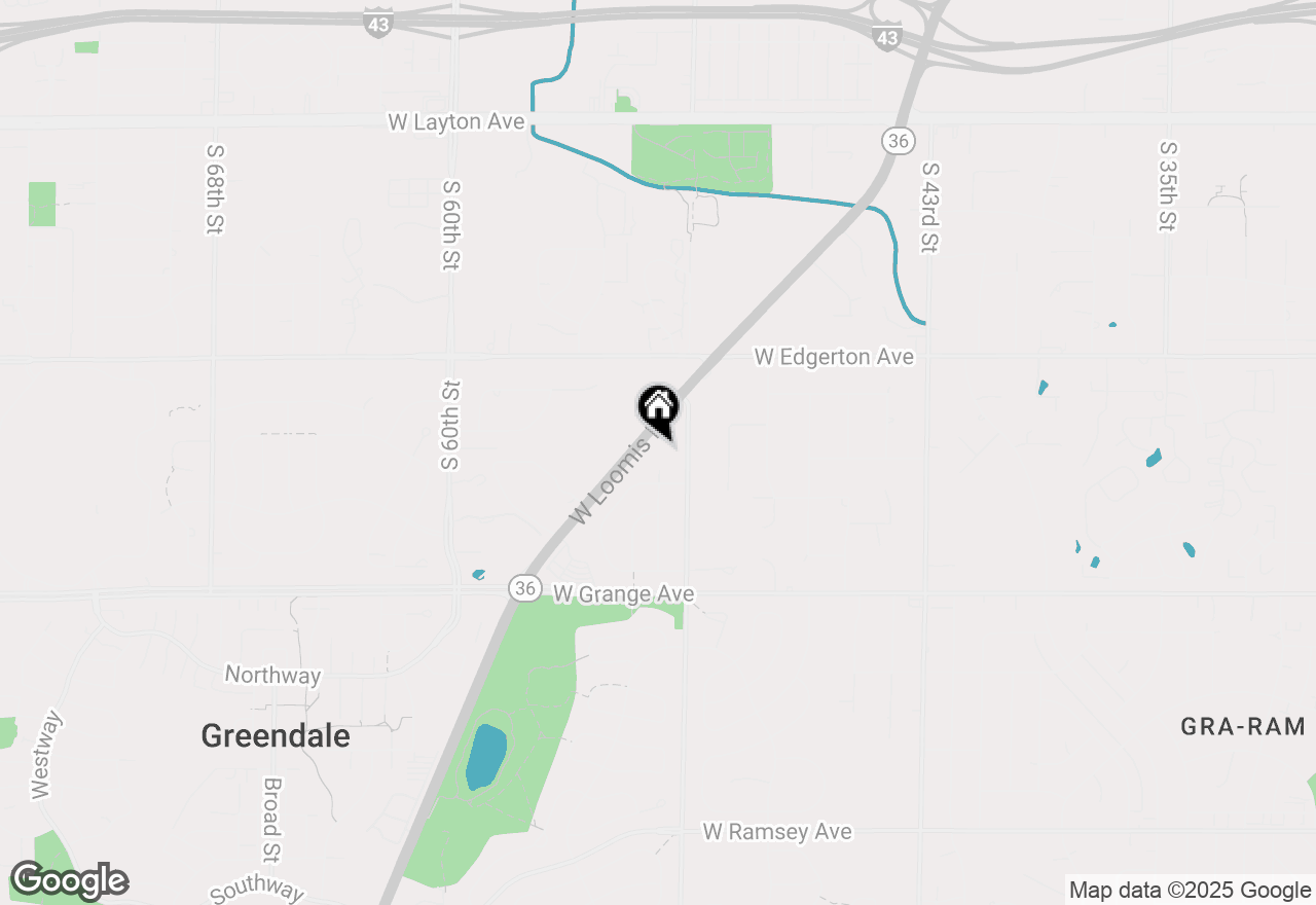 Map of 5221 W Loomis Rd, Greendale, WI 53129