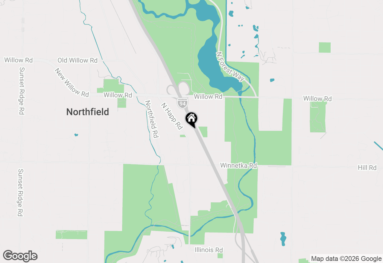 Map of 238 Frontage Road W, Northfield, IL 60093