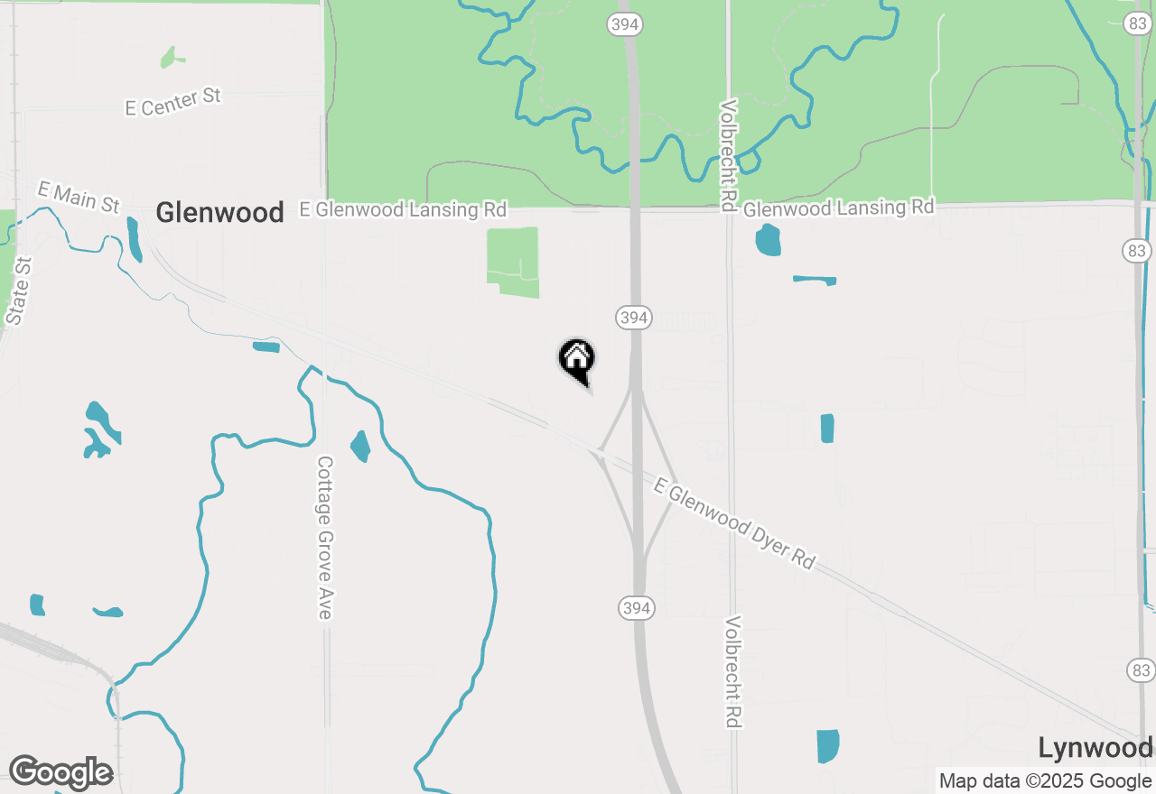 Map of 1048 E 194th Place, Glenwood, IL 60425