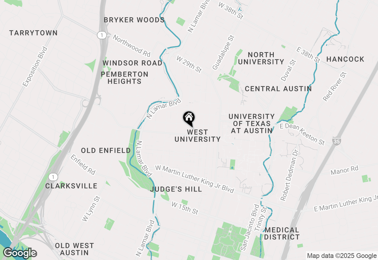 Map of 807 W 25th St #302, Austin, TX 78705