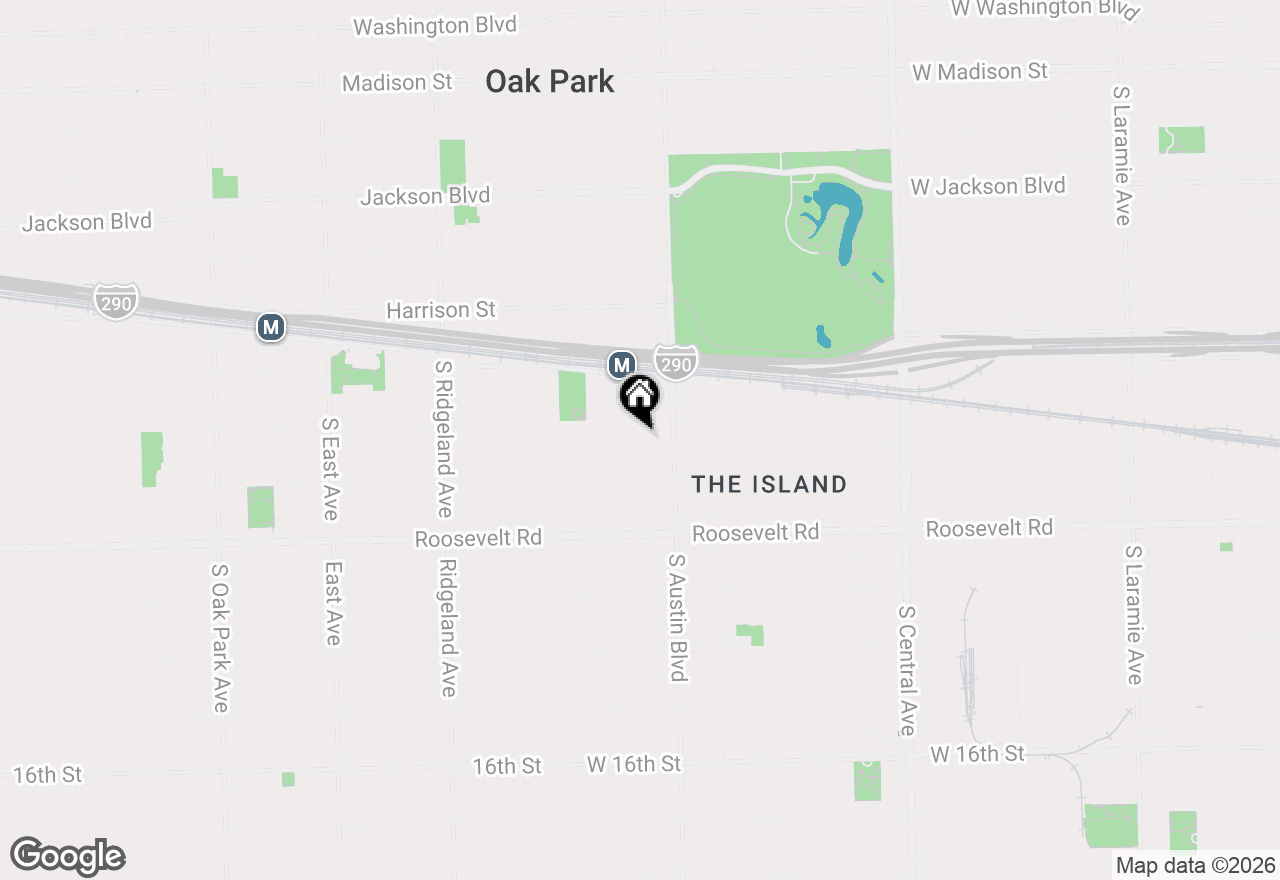 Map of 1115 S Humphrey Avenue, Oak Park, IL 60304