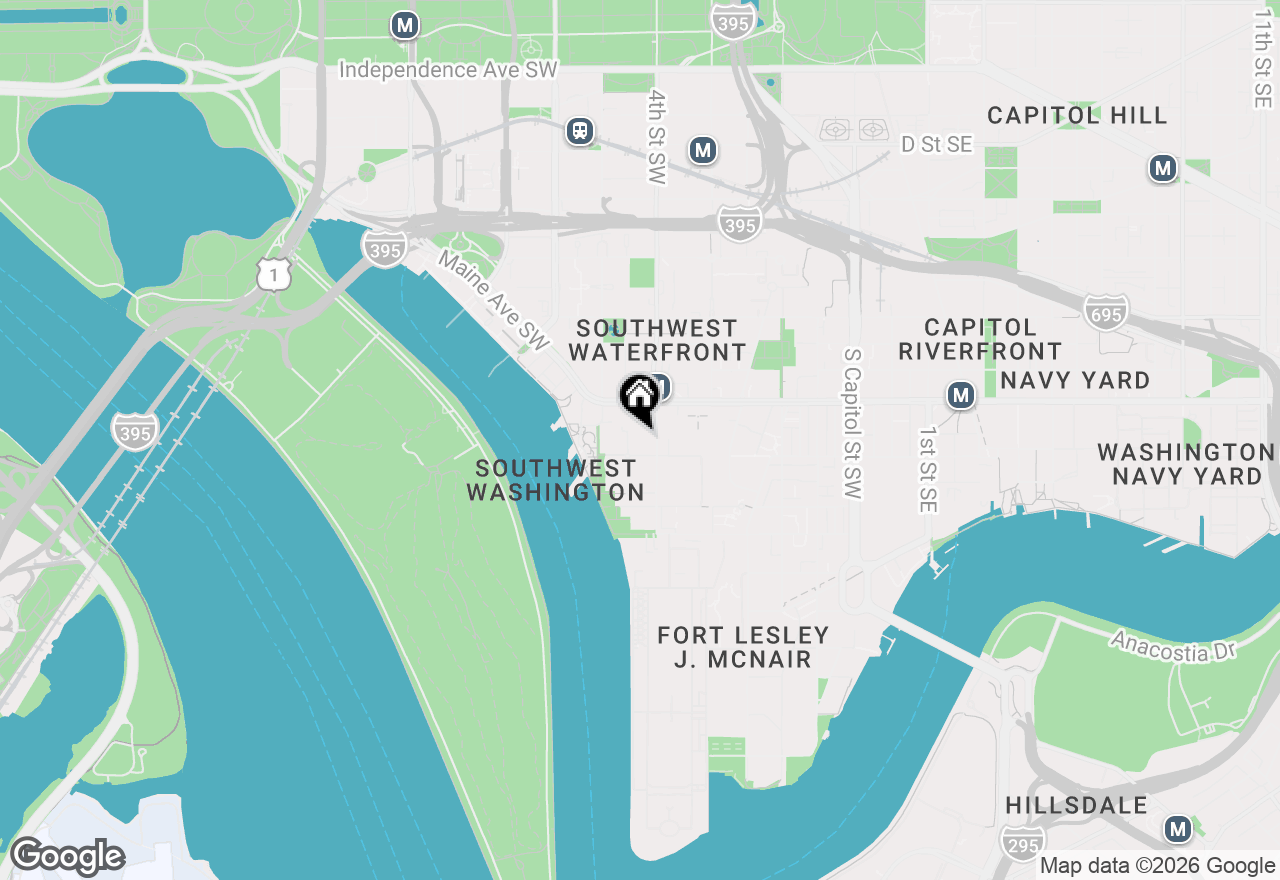 Map of 1245 4th Street Sw #E207, Washington, DC 20024