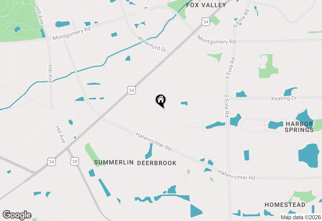 Map of 1904 Ione Lane, Aurora, IL 60503