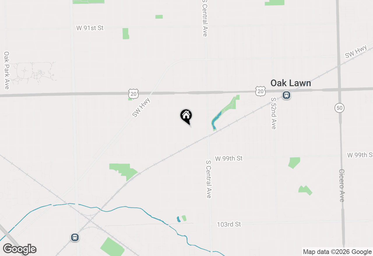 Map of 5733 W 97th Street, Oak Lawn, IL 60453