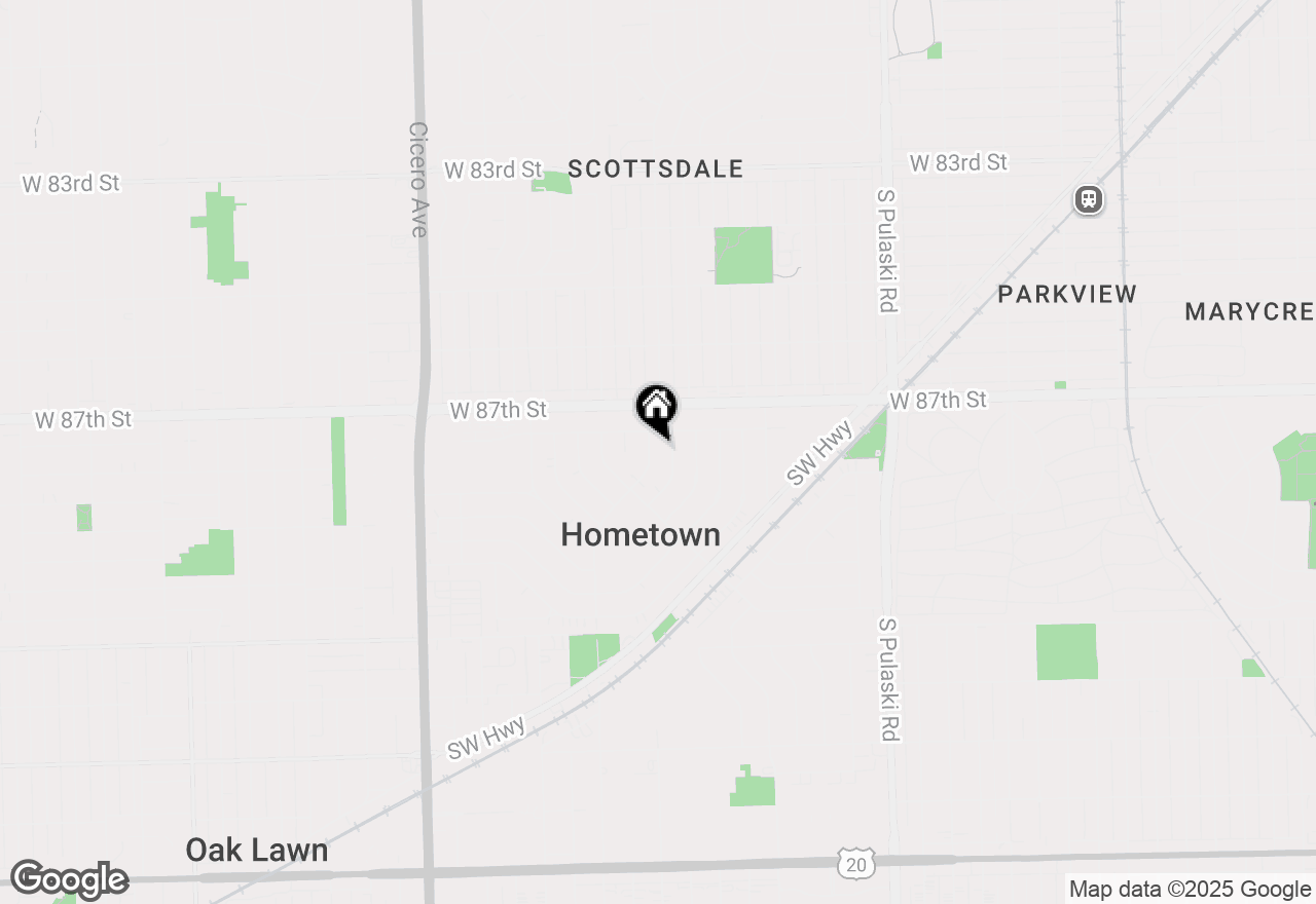 Map of 8747 S Kostner Avenue, Hometown, IL 60456