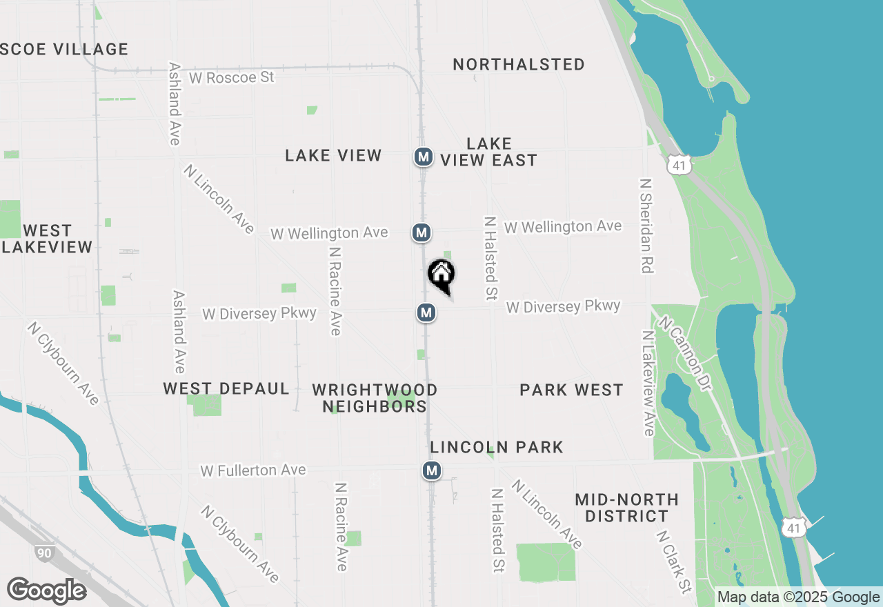 Map of 916 W Diversey Parkway, Chicago, IL 60614