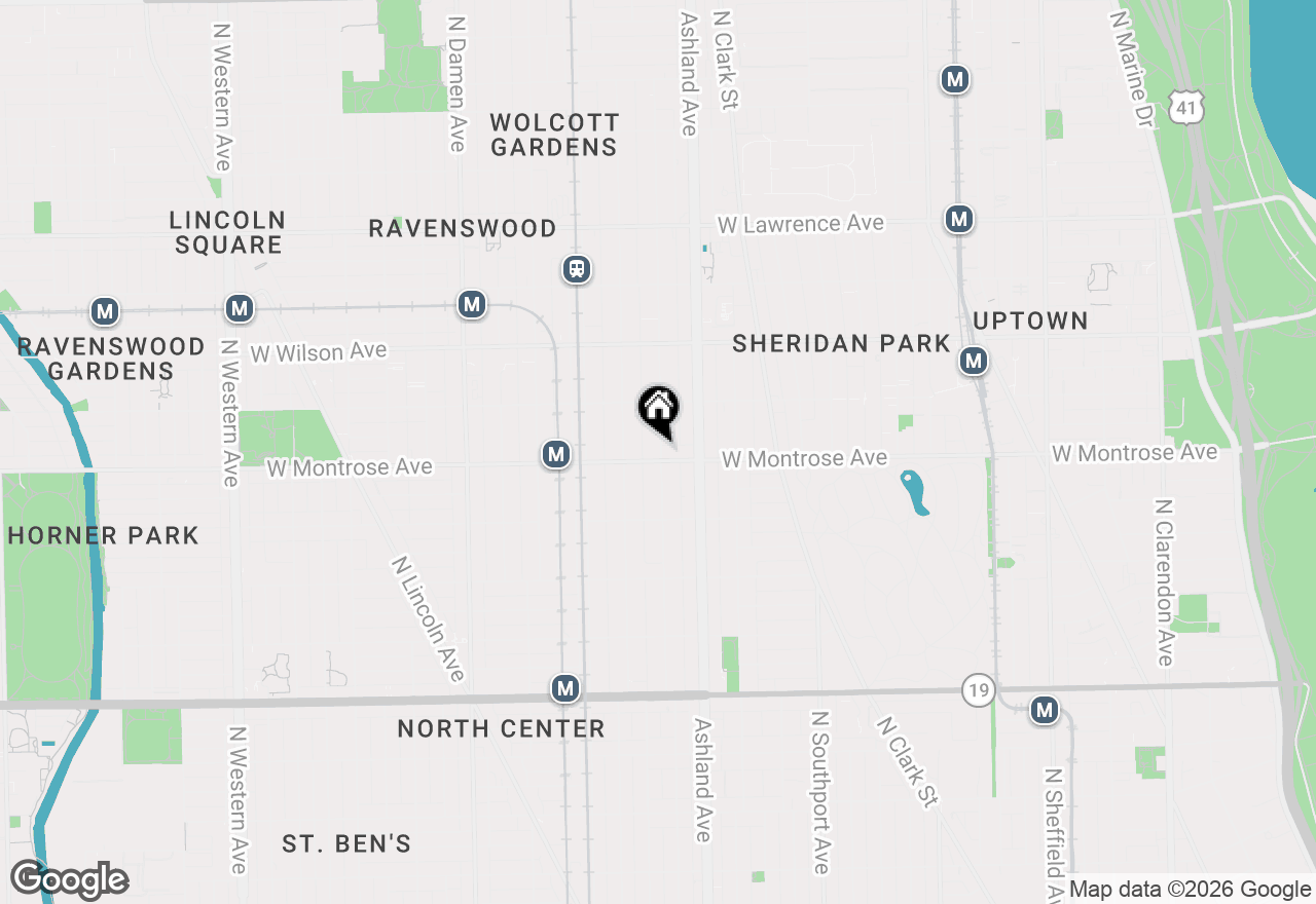 Map of 4404 N Paulina Street #2C, Chicago, IL 60640
