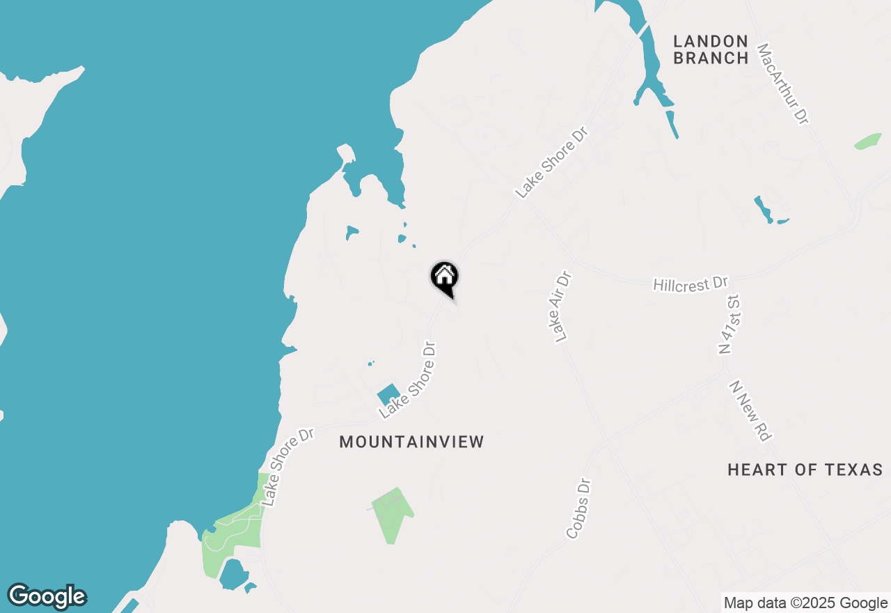 Map of 5118 Lake Shore Drive, Waco, TX 76710