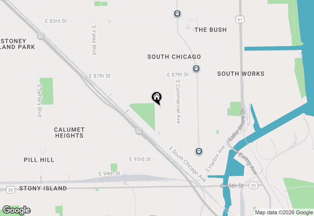 Map of 8919 S Muskegon Avenue #1F, Chicago, IL 60617