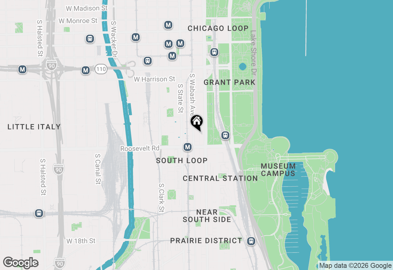 Map of 1111 S Wabash Avenue #909, Chicago, IL 60605