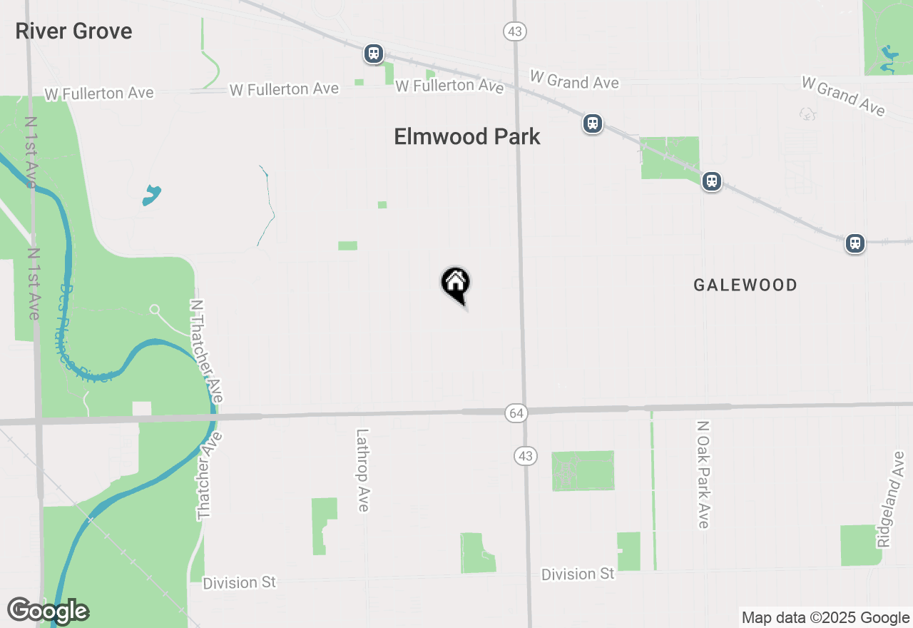 Map of 1816 N 73rd Court, Elmwood Park, IL 60707