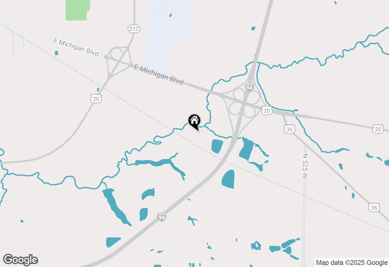 Map of N 600 W V/l, Michigan City, IN 46360