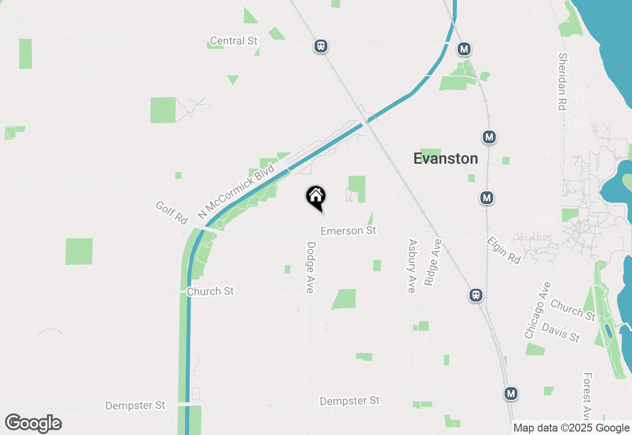 Map of 1925 Dodge Avenue, Evanston, IL 60201