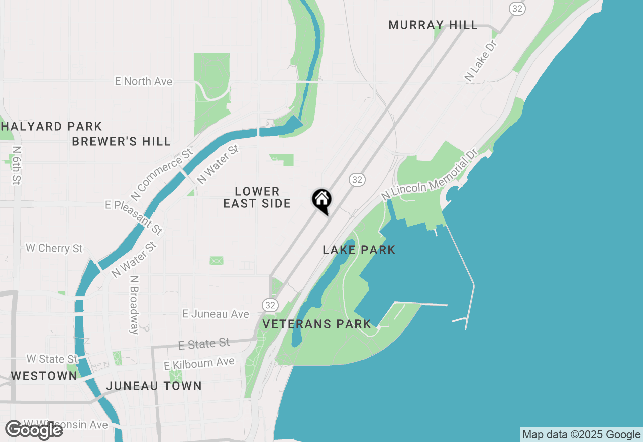 Map of 1633 N Prospect Ave #5F, Milwaukee, WI 53202