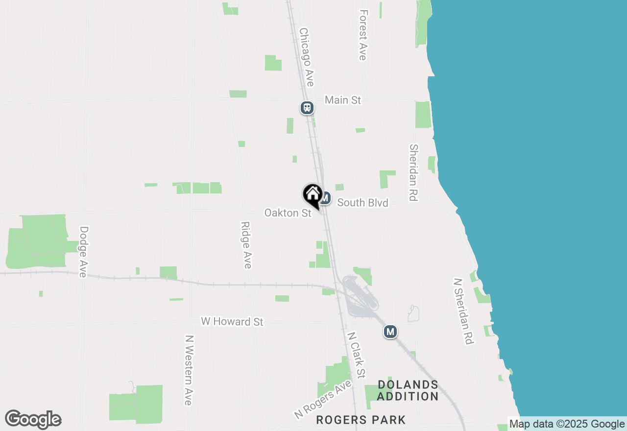 Map of 630 Oakton Street #2, Evanston, IL 60202