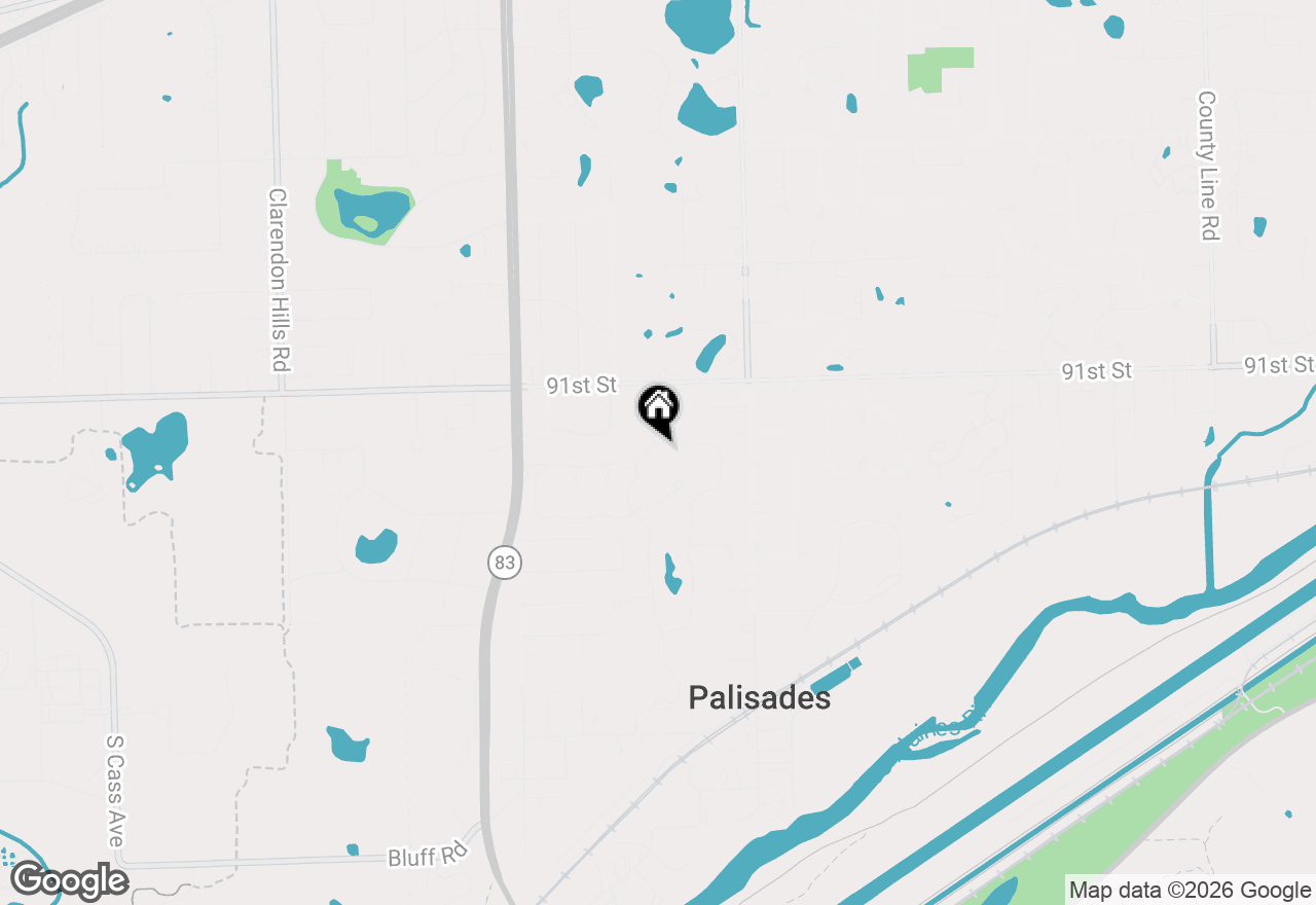 Map of 9233 Falling Waters Drive W, Burr Ridge, IL 60527