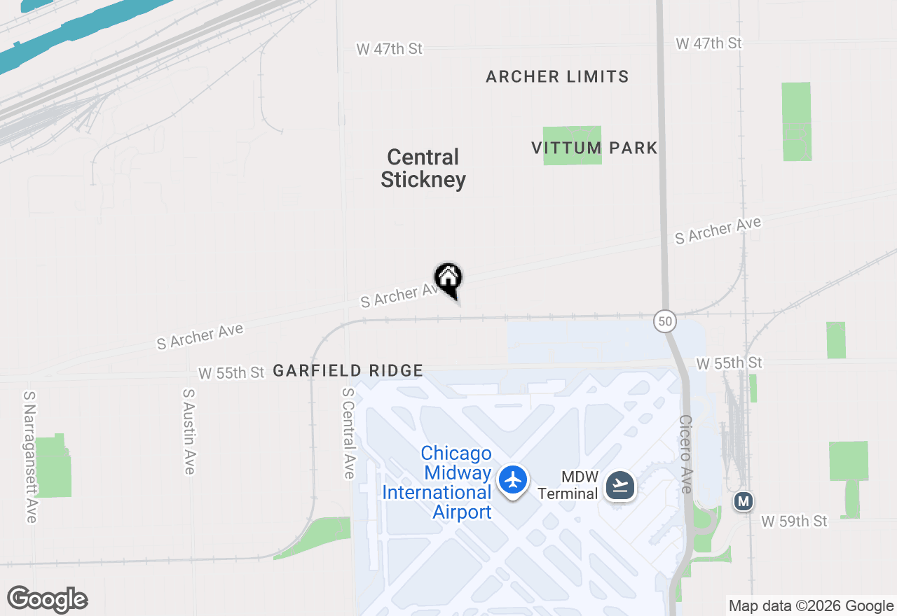 Map of 5325 W 53rd Place, Chicago, IL 60638