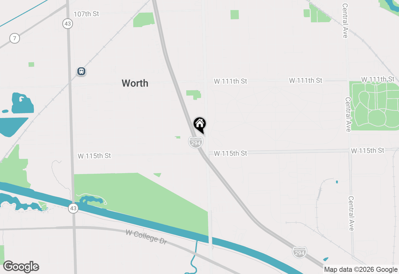 Map of 6429 W 114th Street, Worth, IL 60482