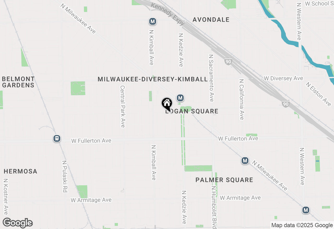 Map of 2536 N Sawyer Avenue #105, Chicago, IL 60647