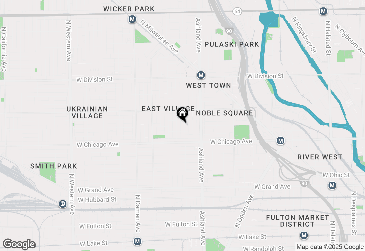 Map of 866 N Paulina Street #1, Chicago, IL 60622