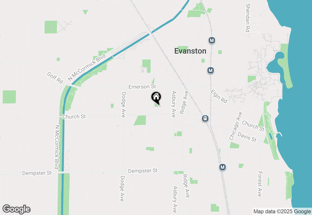 Map of 1725 Ashland Avenue Avenue, Evanston, IL 60201