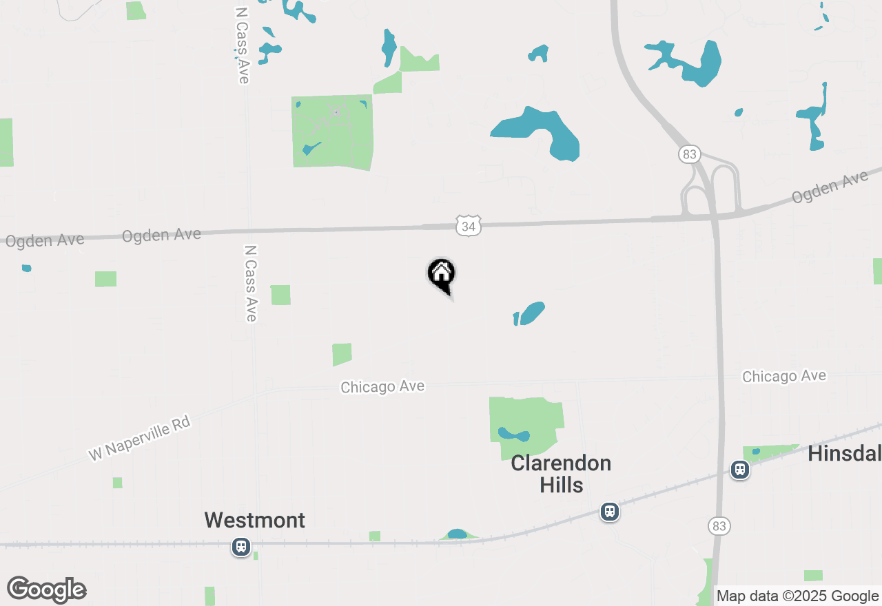 Map of 250 Woodstock Avenue, Clarendon Hills, IL 60514
