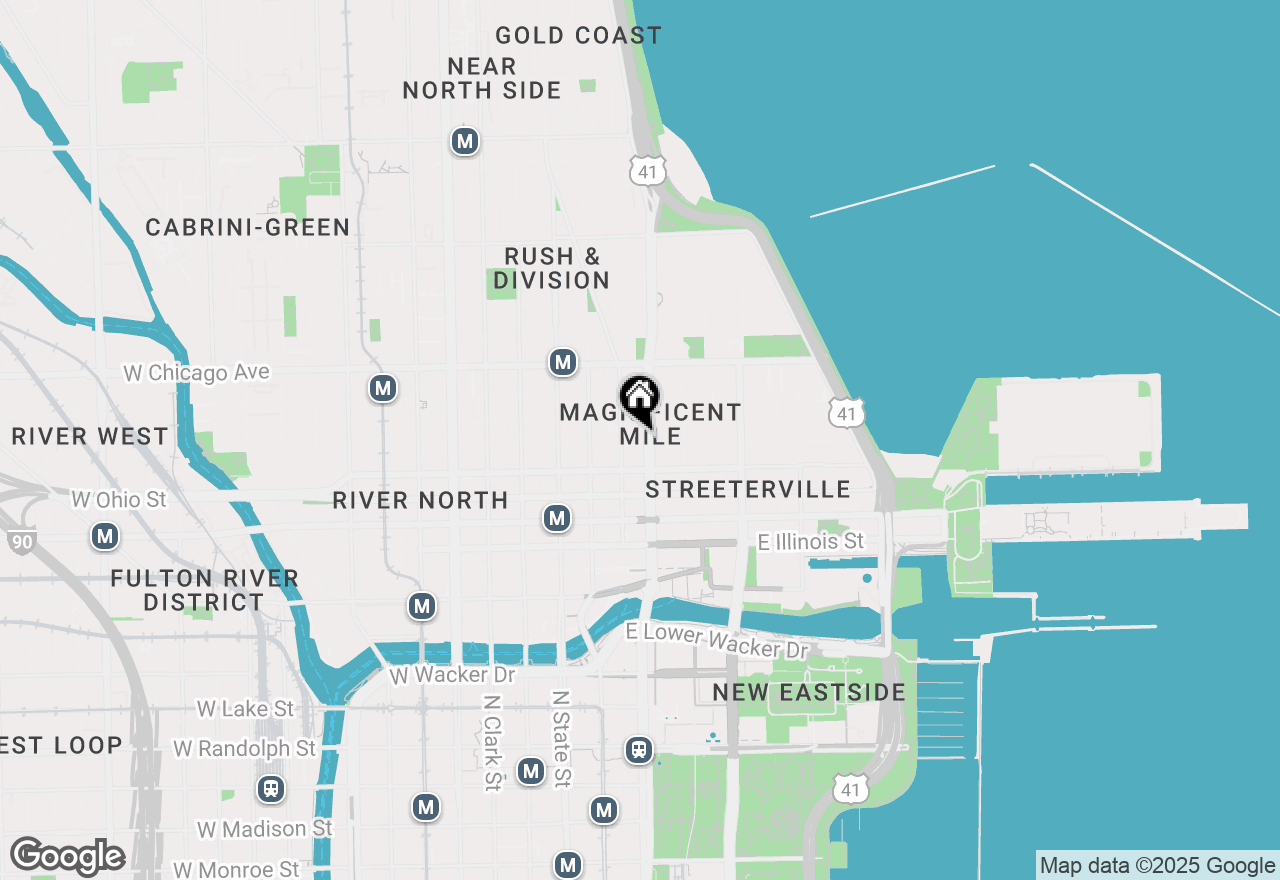 Map of 118 E Erie Street #19B, Chicago, IL 60611