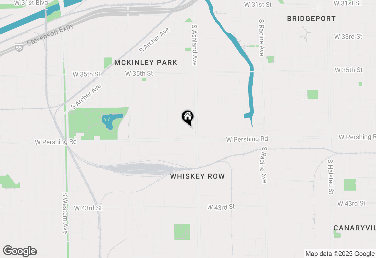 Map of 1630 W 38th Place #1, Chicago, IL 60609