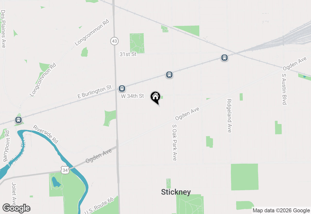 Map of 3443 Clinton Avenue, Berwyn, IL 60402