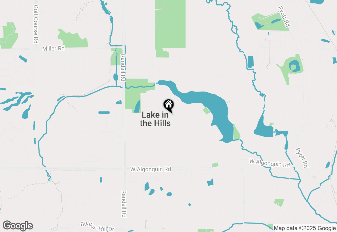 Map of 303 Oakleaf Road, Lake In The Hills, IL 60156