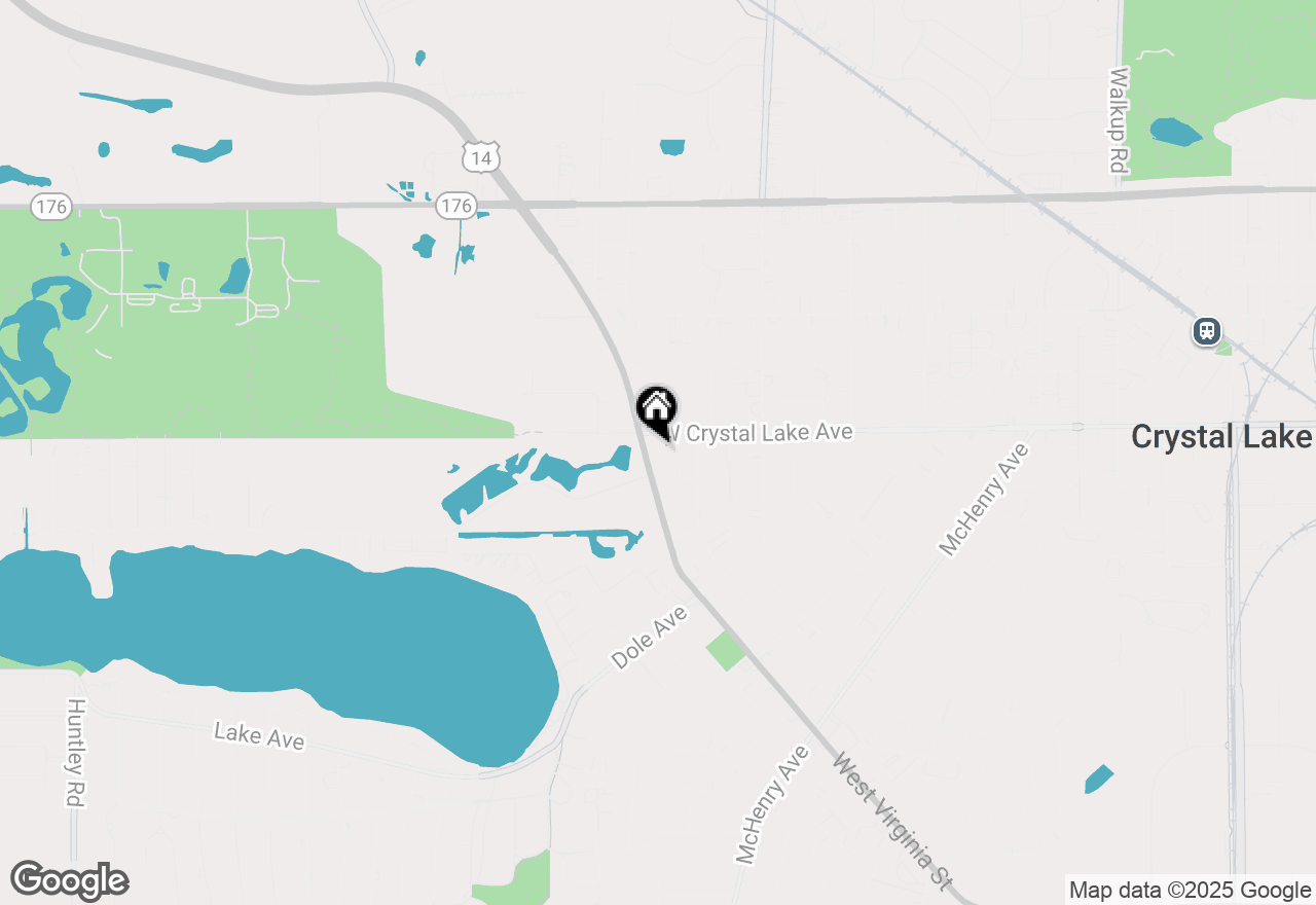 Map of 25 S Virginia Street, Crystal Lake, IL 60014