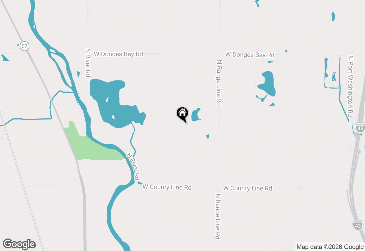 Map of 9940 N Lamplighter Ln, Mequon, WI 53092