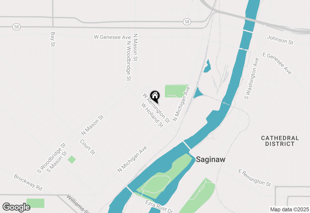 Map of 822 W Remington Street, Saginaw, MI 48602