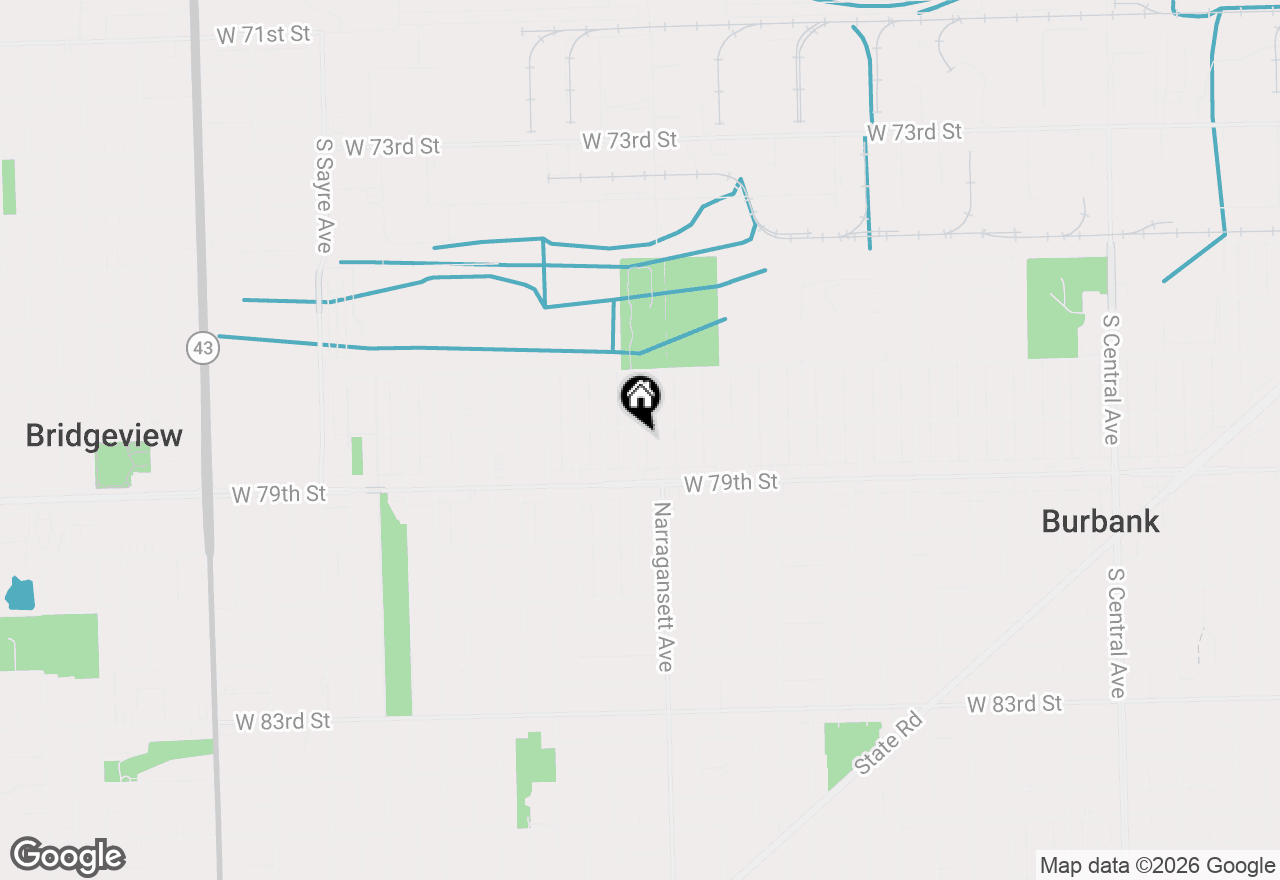 Map of 7807 Nagle Avenue, Burbank, IL 60459