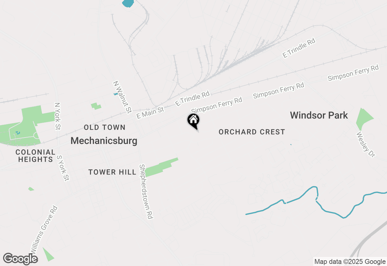 Map of 613 E Keller Street, Mechanicsburg, PA 17055