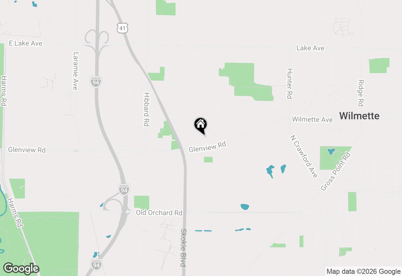 Map of 404 Sunset Drive, Wilmette, IL 60091