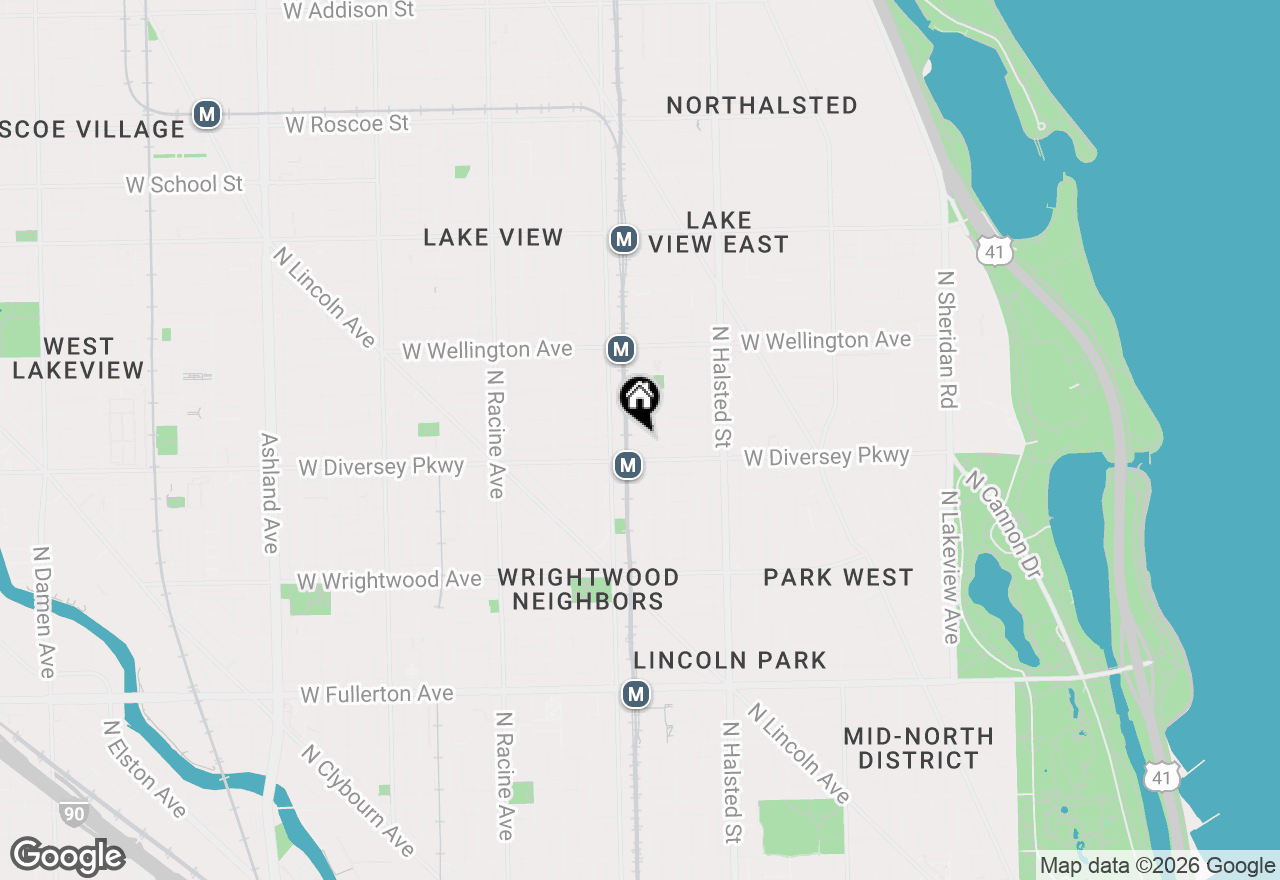 Map of 929 W Wolfram Street #2, Chicago, IL 60657