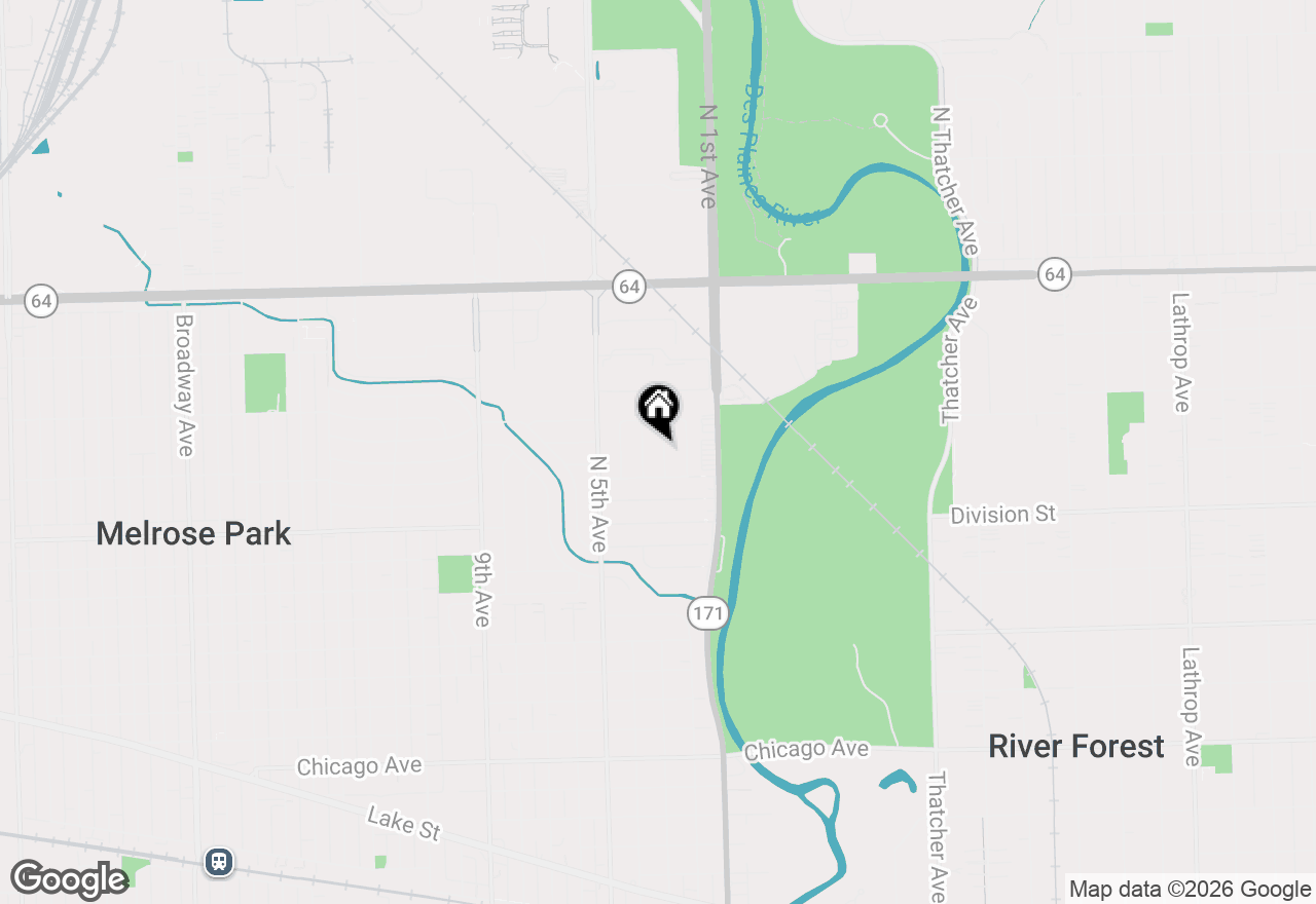 Map of 1640 Channing Court, Melrose Park, IL 60160