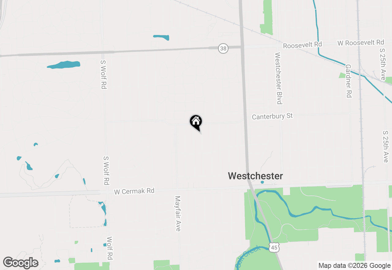 Map of 1635 Downing Avenue, Westchester, IL 60154