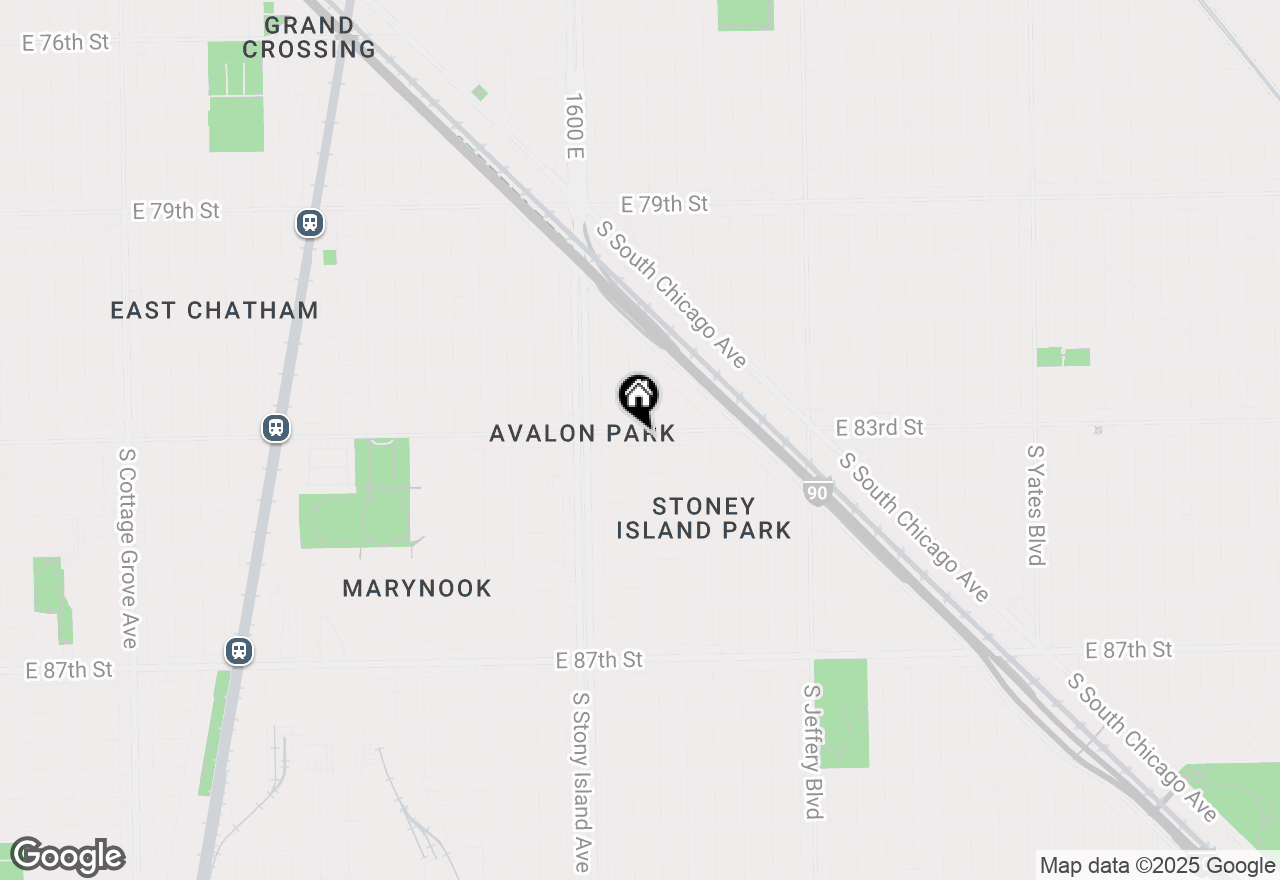 Map of 8300 S East End Avenue, Chicago, IL 60617