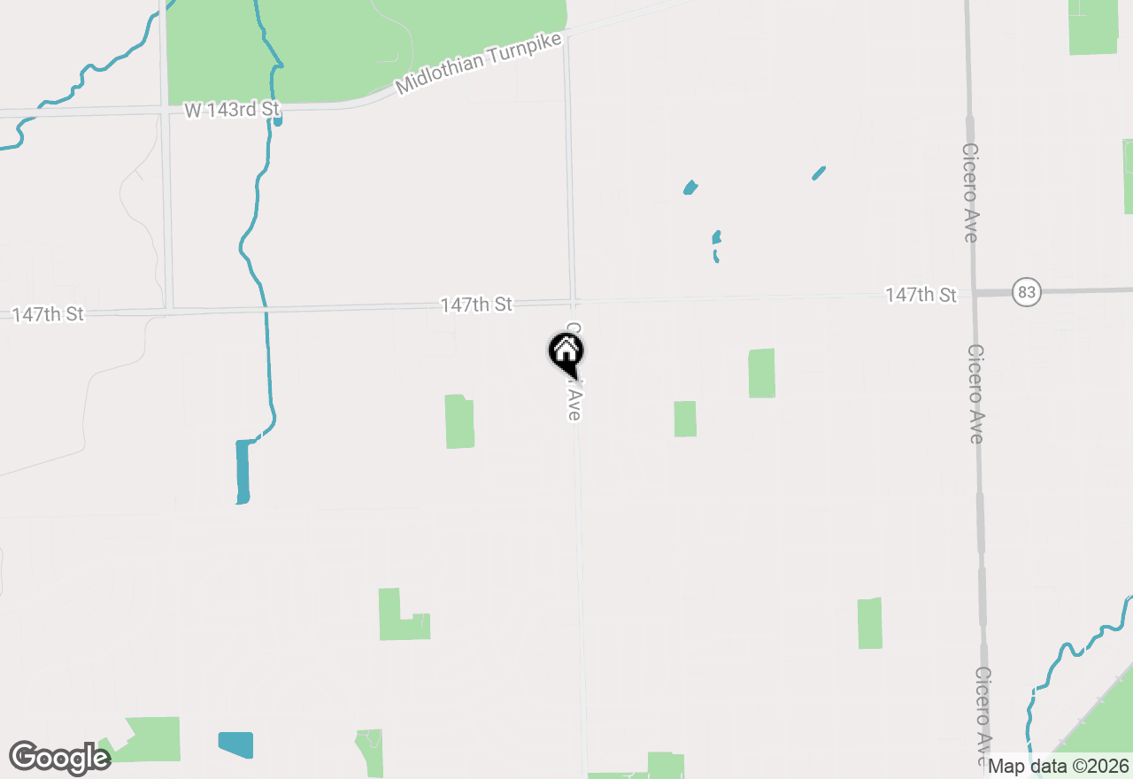 Map of 14825 Parkside Avenue, Oak Forest, IL 60452